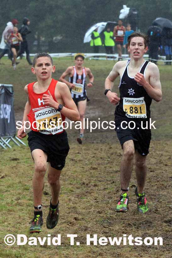 Boys Under-15s 2023 National Cross Country Relays, Berry Hill Park, Mansfield.  Photo: David T. Hewitson/Sports for All Pics